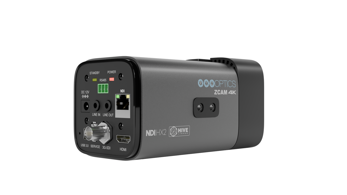 PTZOptics Studio 4K 20x Zoom Box Camera (Gray)