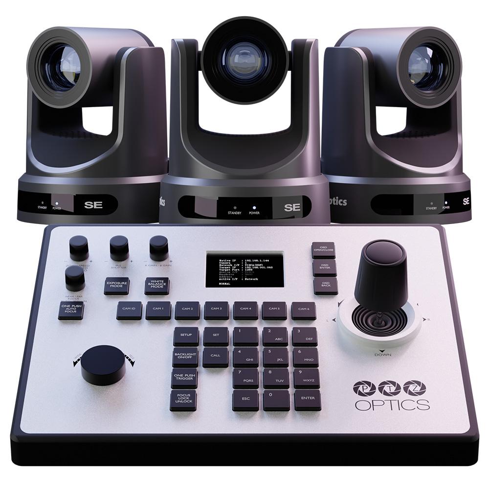 PTZOptics Producer-SE Bundle - 3 Move SE 20X Cameras, PT-JOY-G4 Controller