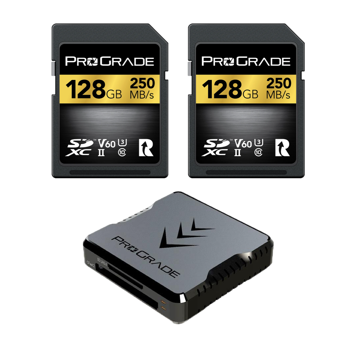 ProGrade Digital SD V60 2-pack & Reader Bundle