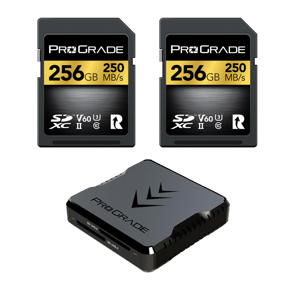 ProGrade Digital SD V60 2-pack & Reader Bundle