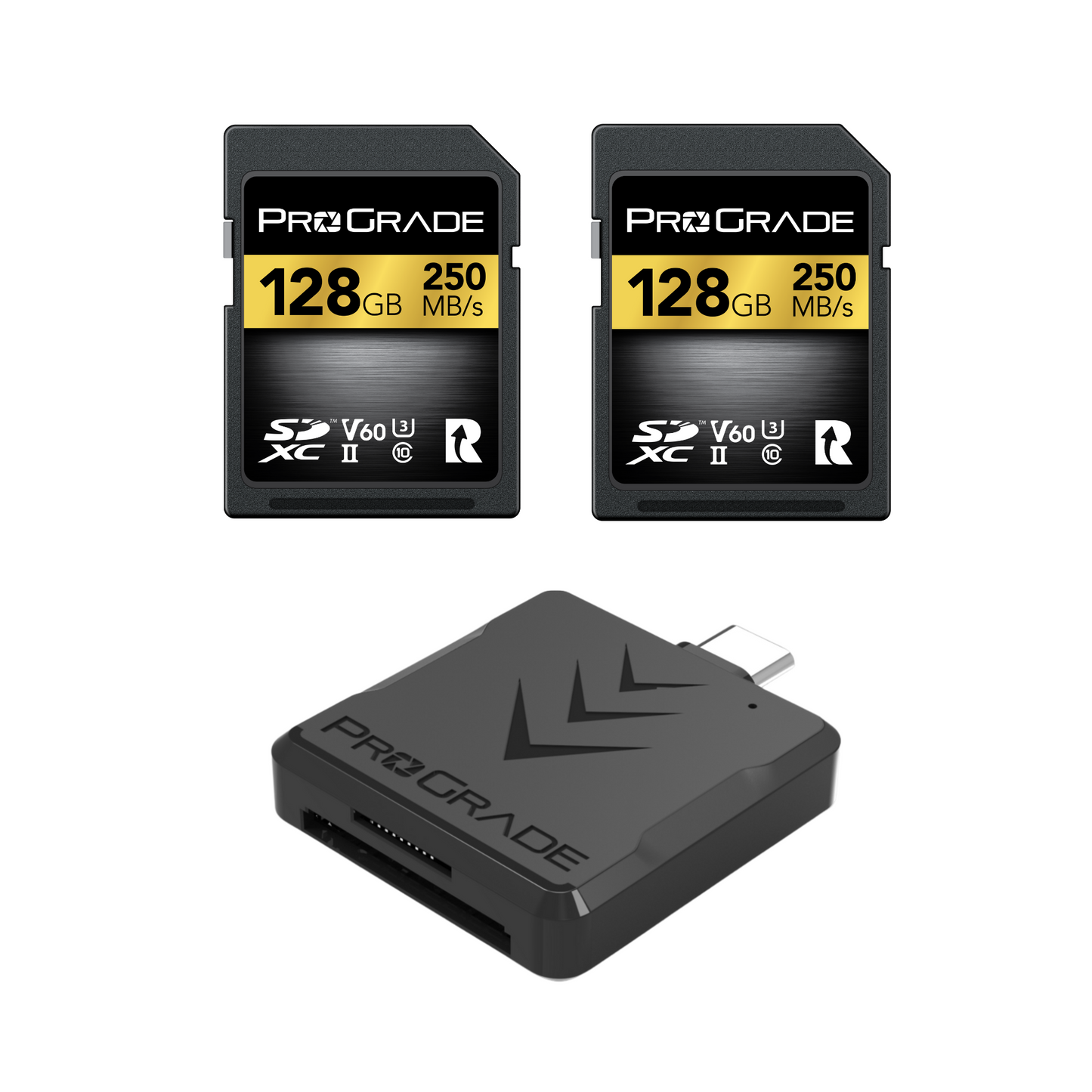 ProGrade Digital SD V60 2-pack & Reader Bundle