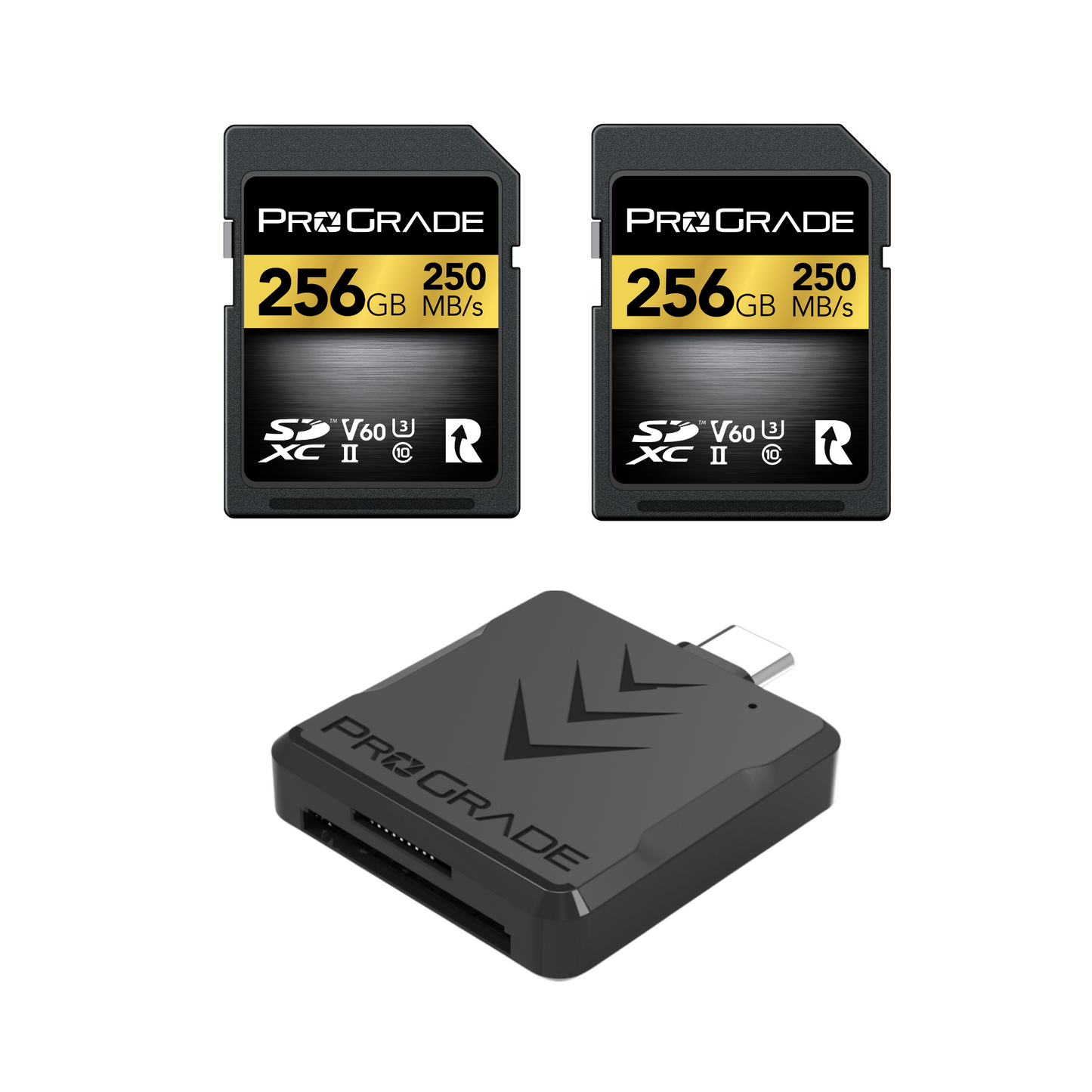 ProGrade Digital SD V60 2-pack & Reader Bundle
