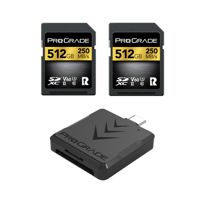 ProGrade Digital SD V60 2-pack & Reader Bundle
