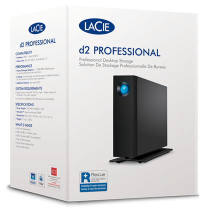 LaCie d2 Professional 8TB Desktop Hard Drive USB-C